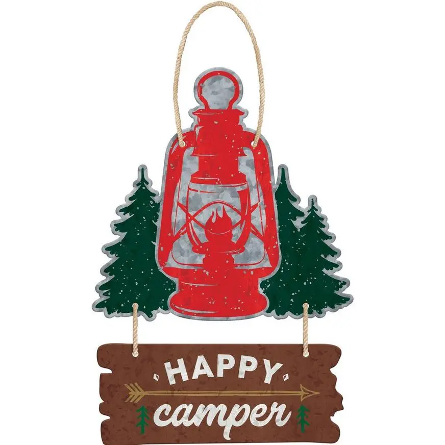 Happy Camper Metal Stacked Sign, 10.3in X 13in