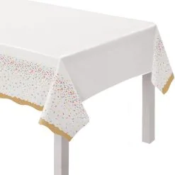 Multicolor Sprinkles Plastic Table Cover, 54in X 102in - Summer Sweets