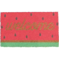 Watermelon Welcome Coir Doormat, 29.5in X 17.75in