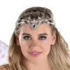 AMSCAN Adult Silver Gems, Pearls & Braided Vines Metal Tiara Crown - Fairy