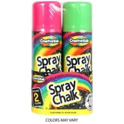 Creative Kids Neon Spray Chalk Cans, 3oz, 2ct