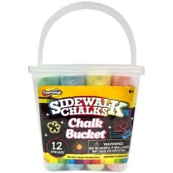 Creative Kids Sidewalk Chalks Bucket, 12pc