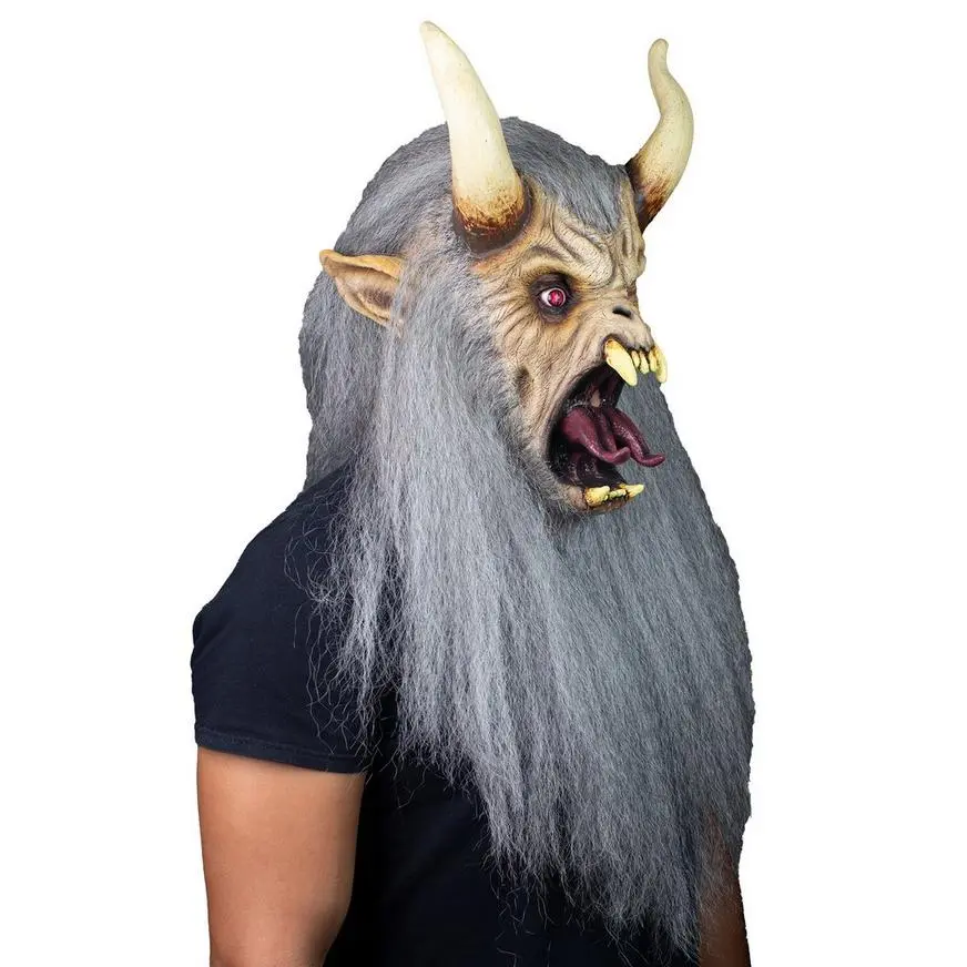 Adult Krampus Latex Mask - Image 3