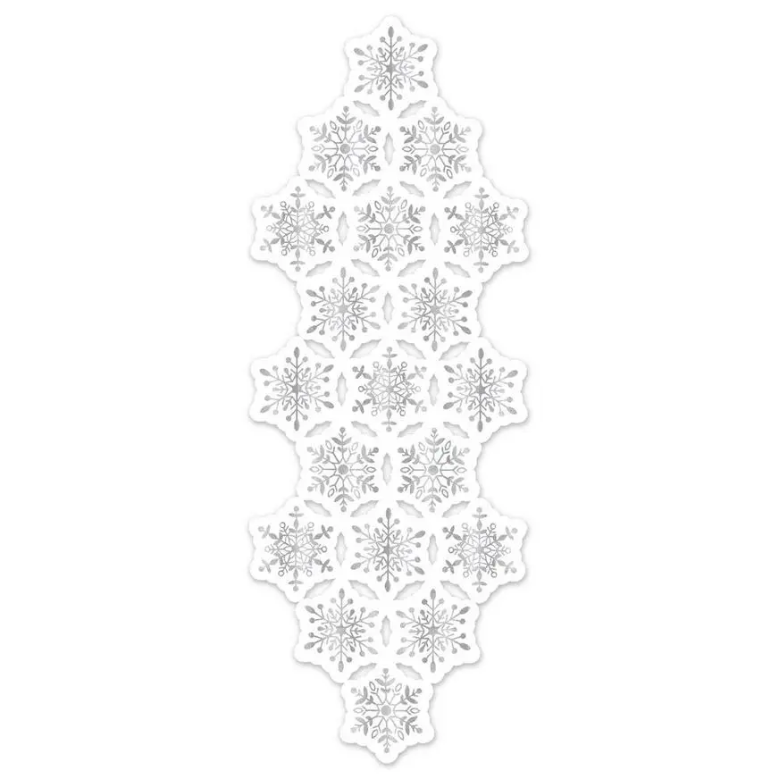 Snowflake Fabric Table Runner, 20.5in X 55in - Image 3