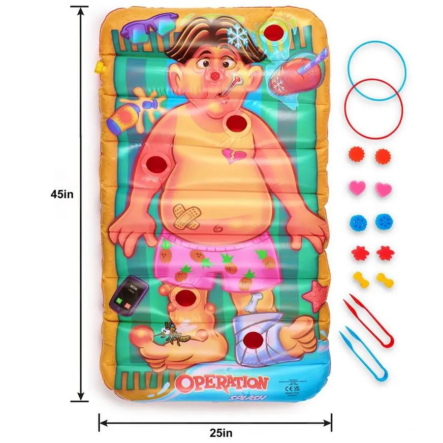 Operation Splash Plastic Water Game, 25in X 45in, 17pc - Image 3