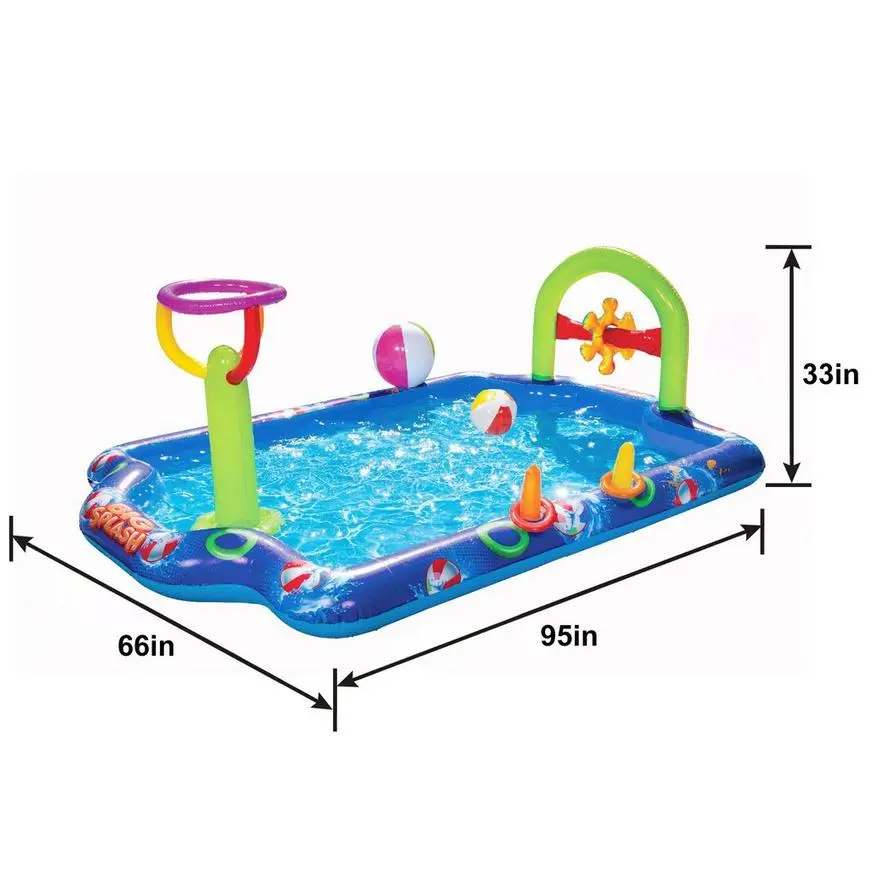 Big Splash Inflatable Plastic Activity Pool, 5.5ft X 7.9ft, 4pc - Image 4