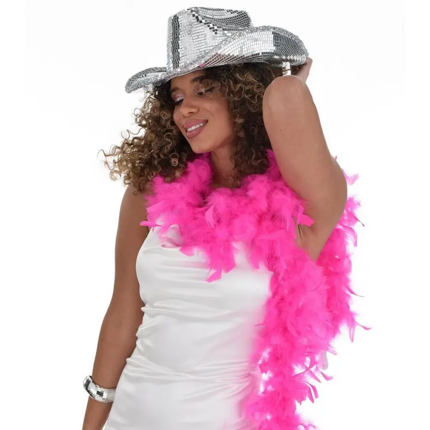 Silver Mirror Disco Cowboy Hat - Image 3
