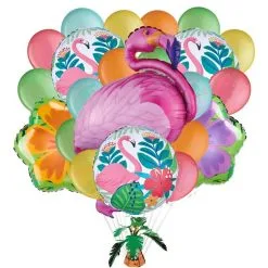 Flamingo Fun Balloon Bouquet, 18pc