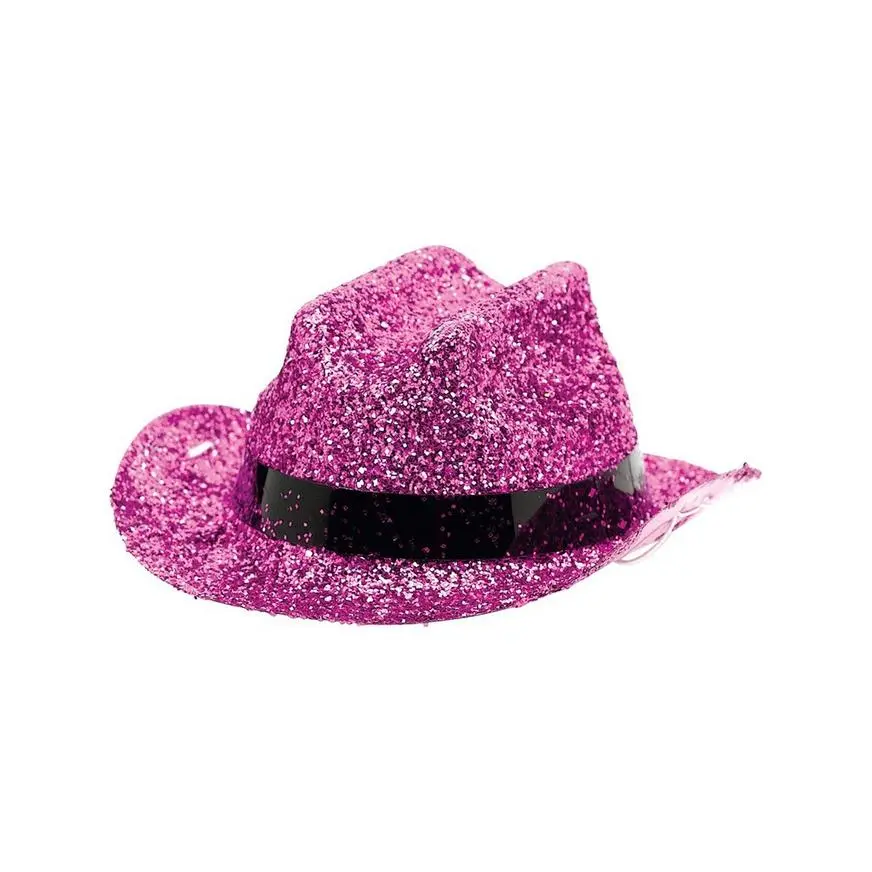 Pink Glitter Mini Cowboy Hat - Image 2
