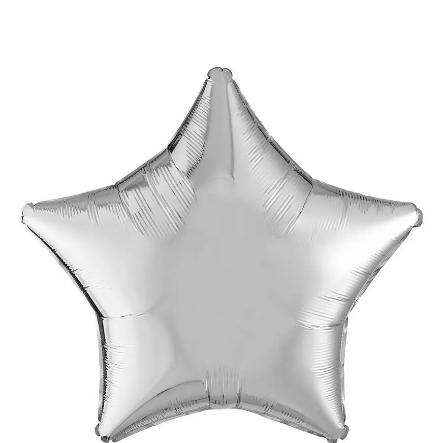 Silver Star Balloon, 19in