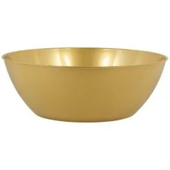 Gold Plastic Serving Bowl