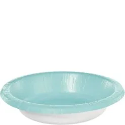 Robin's Egg Blue Paper Bowls, 20oz, 20ct