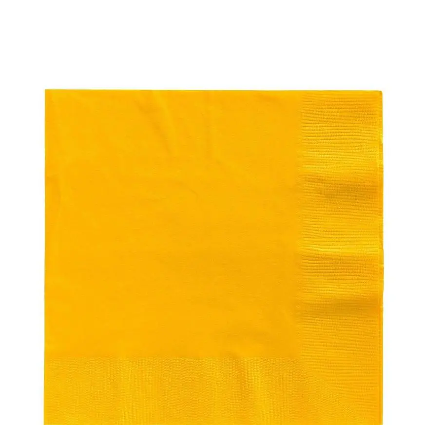 Sunshine Yellow Paper Tableware Kit For 20 Guests - Image 5