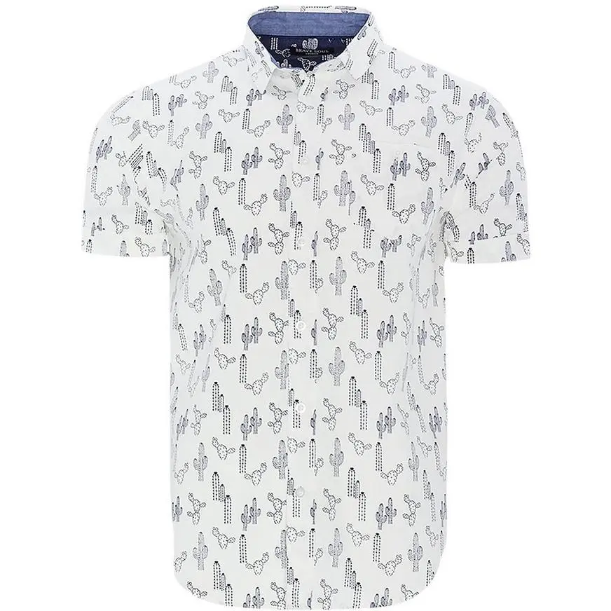 WHISPERING SMITH COMPANY LLC Mens Sahara Ecru Hawaiian Shirt