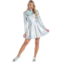 Adult Silver Alien Dress