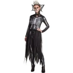 AMSCAN Adult Gothic Skeleton Queen Costume