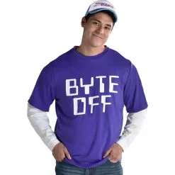 Party City Adult Dustin's Byte Off T-Shirt - Stranger Things 4