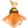 Party City Black & Orange Dot Jack-o'-Lantern Dog Tutu Dress