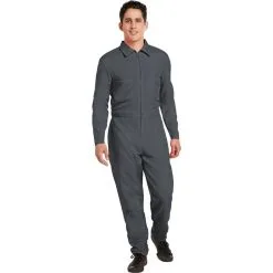 Party City Adult Gray Mechanic Coverall Jumpsuit